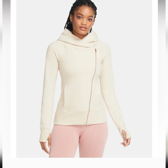 Nike Yoga Black Asymmetrical Zip Hoodie - Picture 2 of 16